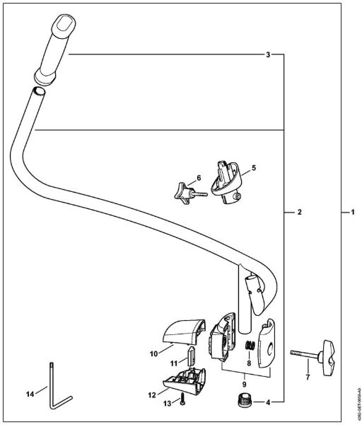 Sopradores (BG, BR) BR 550 Cabo para duas mãos da marca Stihl