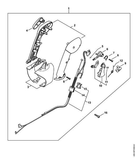 Sopradores (BG, BR) BR 600 Cabo de manejo da marca Stihl