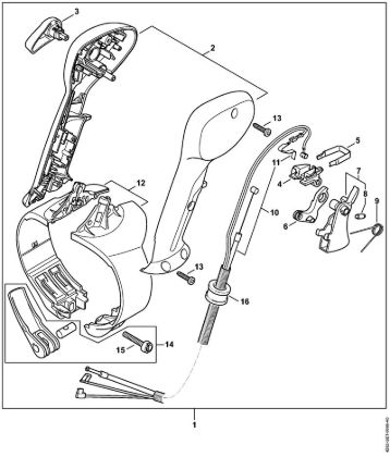 Sopradores (BG, BR) BR 700 Cabo de manejo da marca Stihl