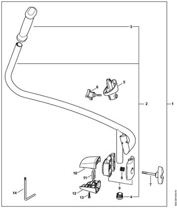Sopradores (BG, BR) BR 700 Cabo para duas mãos da marca Stihl
