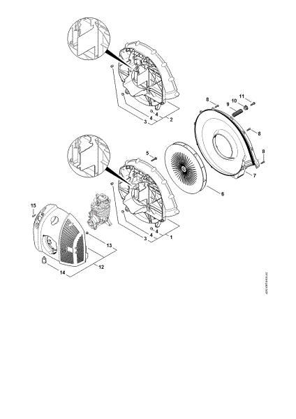 Imagem de Caixa do ventilador, Cobertura BR 700