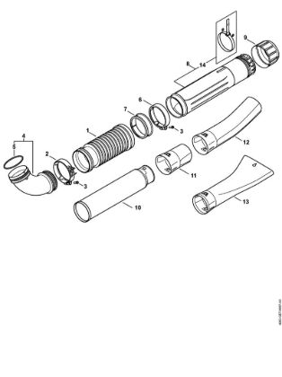 Sopradores (BG, BR) BR 700 Mangueira dobradiça, Tubo soprador BR 700 da marca Stihl