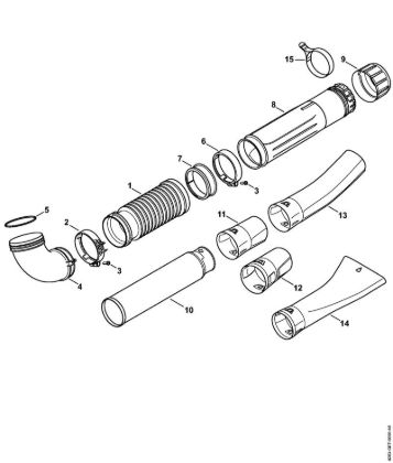 Sopradores (BG, BR) BR 800 C-E Mangueira dobradiça, Tubo soprador da marca Stihl