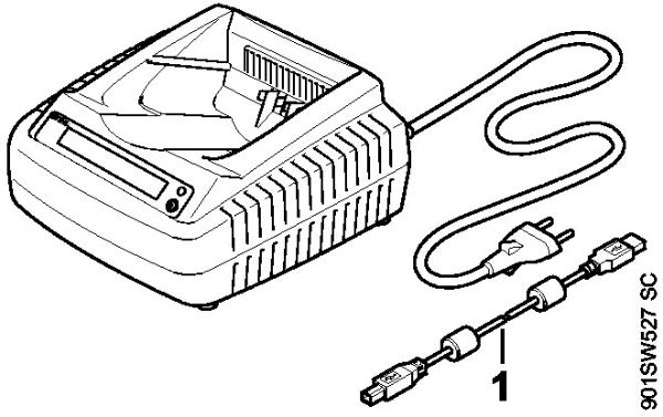 Sopradores alimentados a bateria (BGA) BGA 300.0 Aparelho de diagnóstico com bateria ADG 2 BR 220 V da marca Stihl