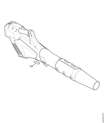 Sopradores alimentados a bateria (BGA) BGA 57 Numero da máquina da marca Stihl