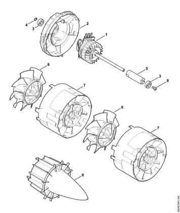 Sopradores alimentados a bateria (BGA) BGA 85 Motor eléctrico, ventilador da marca Stihl