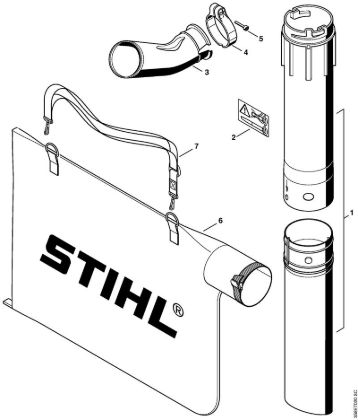 Sopradores eléctricos (BE, BGE) BE 55 Acessórios especiais Dispositivo de aspiração da marca Stihl