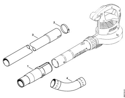 Sopradores eléctricos (BE, BGE) BGE 81 Limpeza para as goteiras da marca Stihl