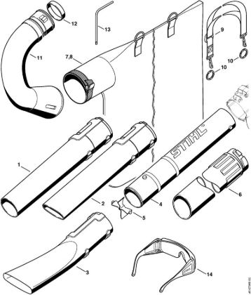 Trituradoras de aspiração (SH) SH 85-DZ Tubeira , Dispositivo de aspiração da marca Stihl