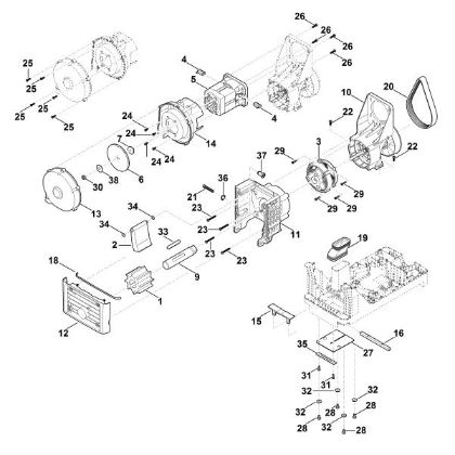Imagem de C - Motor, mecanismo de corte GHE 135.0 L