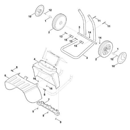 Imagem de D - Suporte da roda GHE 355.0