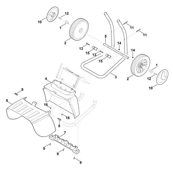 Imagem de D - Suporte da roda GHE 355.0