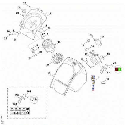Imagem de C - Caixa, Motor eléctrico GHE 375.0