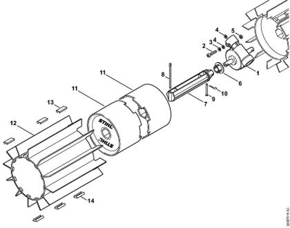 Máquina com rolo para varrer (KW) KW 85 Engrenagem, Máquina com rolo para varrer da marca Stihl