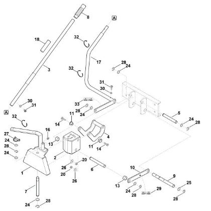 Imagem de C - Triangulo de acoplamento dianteiro - 2 AKD 500.1