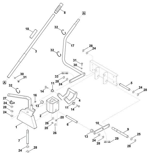 Imagem de C - Triangulo de acoplamento dianteiro - 2 AKD 500.1