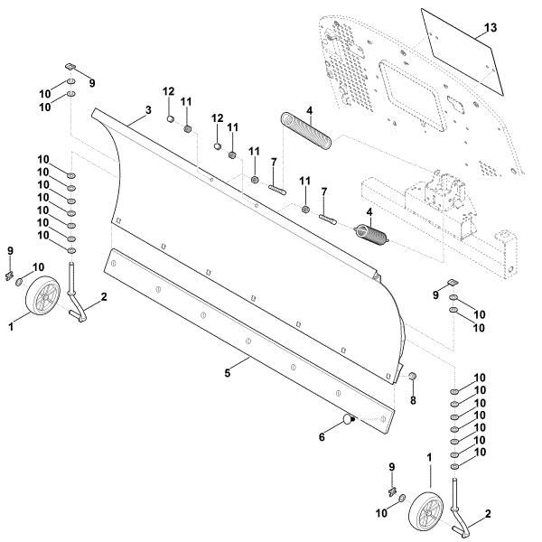 Imagem de A - Placa limpa-neve ASP 125.0