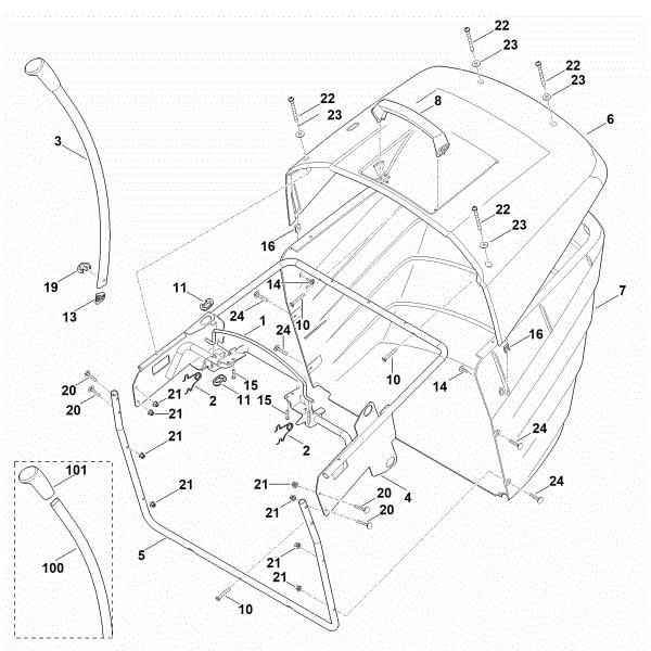 Imagem de O - Cesta de recolha de relva MT 6112.1 C