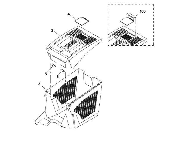 Imagem de E - Cesta de recolha de relva MB 400