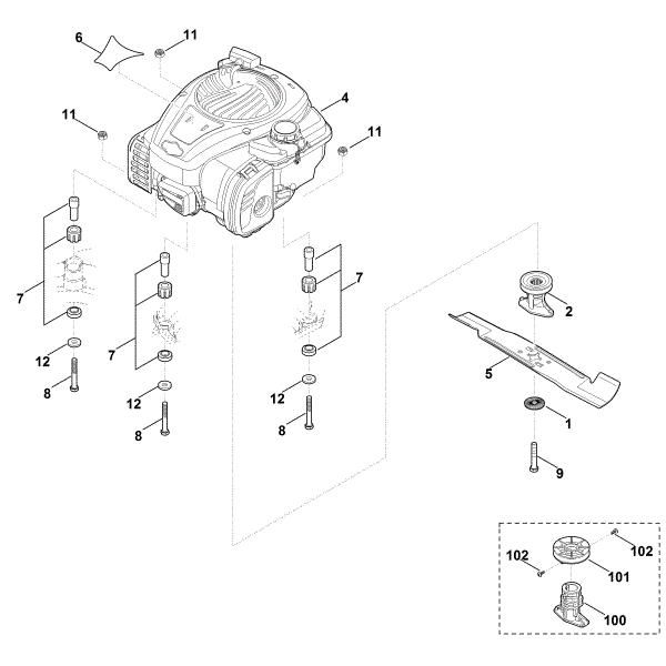 Imagem de D - Motor, lamina MB 448.1 TX