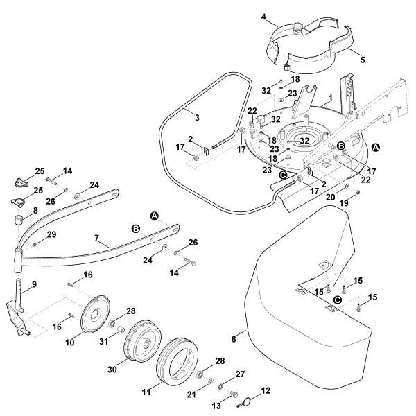 Imagem de C - Cárter, roda dianteira MB 6.1 RV