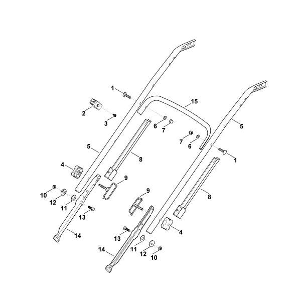 Imagem de B - Parte inferior do guiador MB 650.0 OS