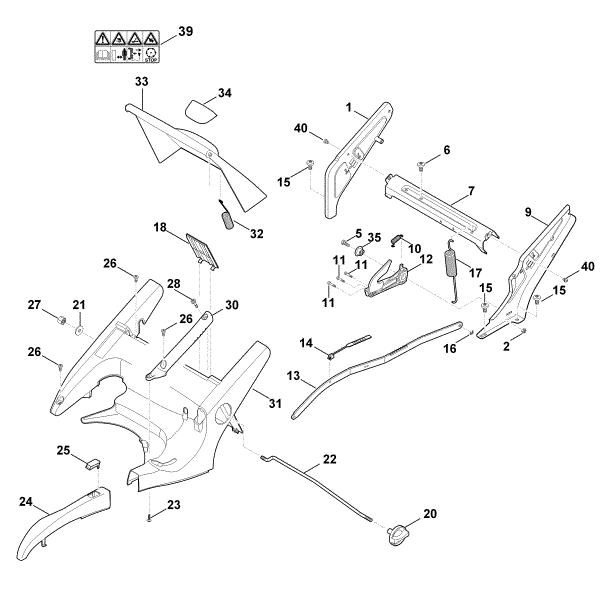 Imagem de C - Quadro, ajuste da altura MB 650.1 V