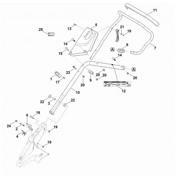 Imagem de B - Parte inferior do guiador MB 650.3 VS