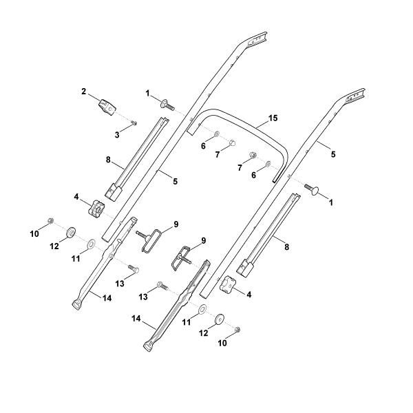 Imagem de C - Parte inferior do guiador MB 655.0 G, MB 655.0 GM MB 655.0 G