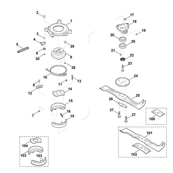 Imagem de I - Lamina, acoplamento da lamina MB 750.1 KS