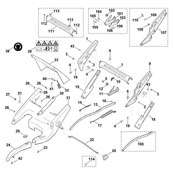 Imagem de C - Quadro, ajuste da altura MB 755.0 KS