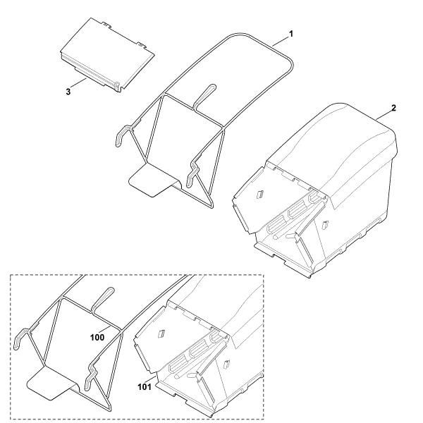 Imagem de H - Cesta de recolha de relva MB 756.0 YC