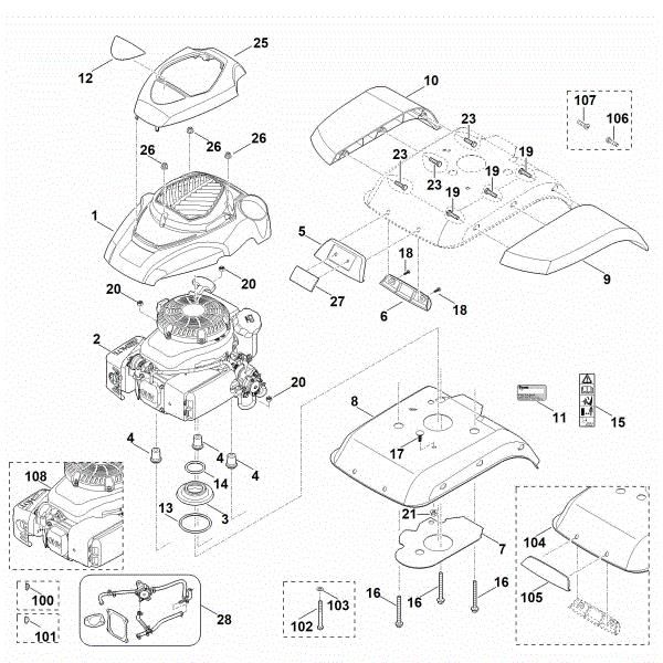 Imagem de C - Cobertura do motor HB 585.0