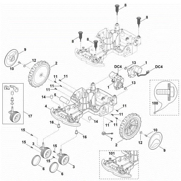 Imagem de C - Parte inferior do cárter, chassis MI 422.0 P