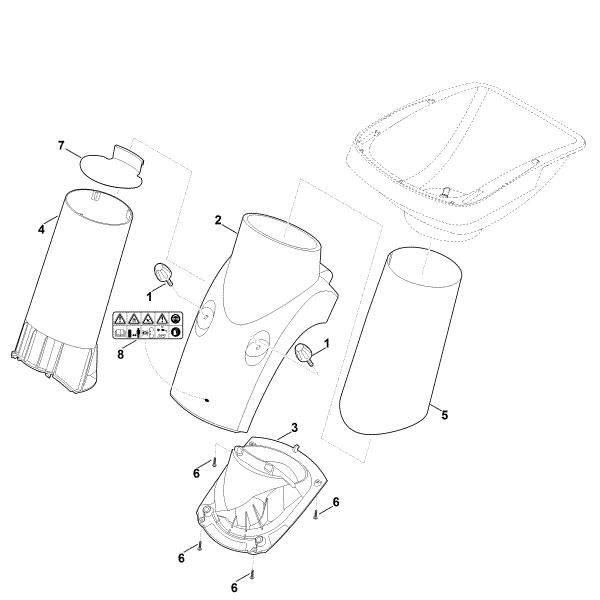 Imagem de B - Funil, parte inferior GE 355.1