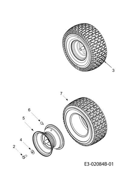 Rear wheels KROSSER 92/16 H Cat. 2010 Garden tractor