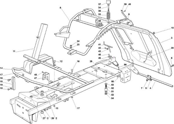 Frame OM 72C/12,5H Cat.2010 Garden tractor