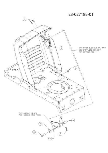 Pedals TORNADO 95/11,5 T Cat.2010 Garden tractor