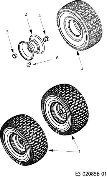 Front wheels TORNADO 95/11,5 T Cat.2010 Garden tractor