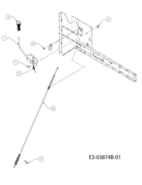 Traction lever KROSSER 92/15,5 AM Cat.2010 Garden tractor