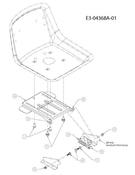Seat support KROSSER 92/15,5 T Cat.2010 Garden tractor