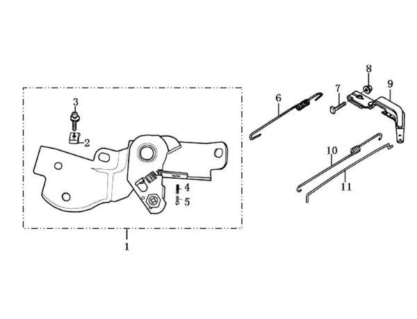 Control lever MH 150RK (K700 H - SN T210) Rotary tiller