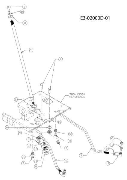 Steering assembly KROSSER 105/22 H Cat. 2011 (13XXXXXX636) Garden tractor