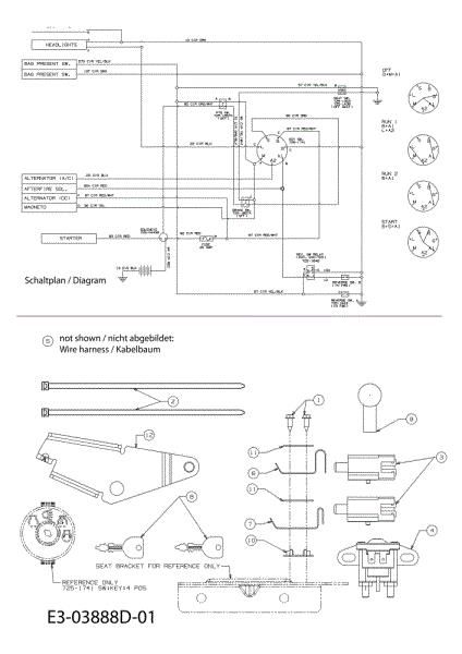 Electric diagram (1/2) KROSSER 92/13 T Cat.2011 Garden tractor