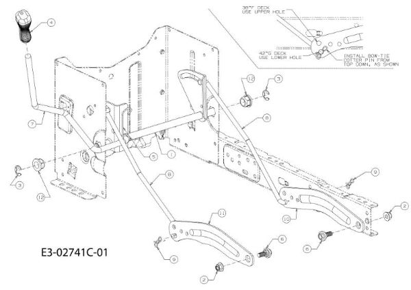 Cutting plate lifting TORNADO 97/13 T Cat.2011 Garden tractor