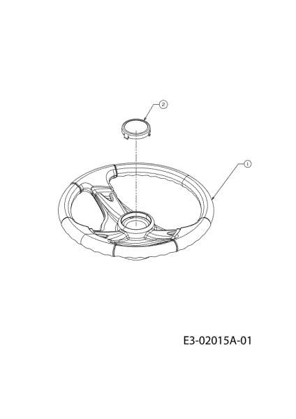 Steering wheel TORNADO 108/18,5 H Cat.2011 Garden tractor
