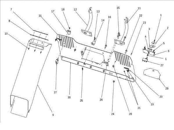 Chute and collector assy OM 106J/16H Cat.2011 Garden tractor