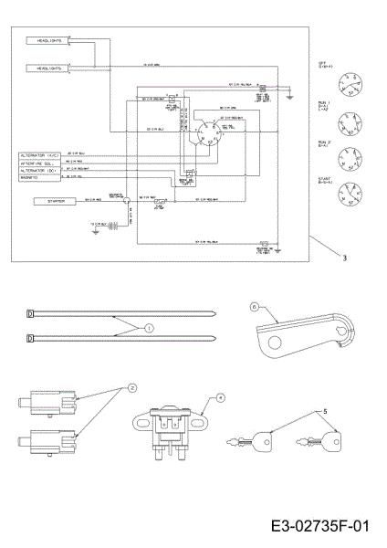 Electric diagram (1/2) TORNADO 97/13 T Cat.2012 Garden tractor