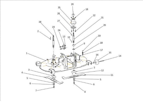 Mowing deck (1/2) OM 106J/24H 4X4 Cat.2012 Garden tractor