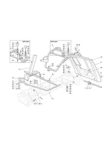 Frame OM 72C/13H Cat.2012 Garden tractor